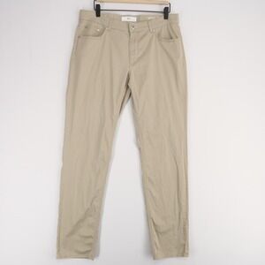 Brax Cooper Pant Mens 34x34 Tan Texture Ultralight Straight Leg Stretch 5 Pocket